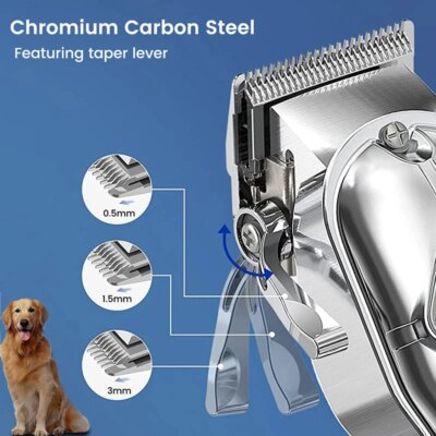 Professional Dog Hair Clipper All Metal Rechargeable Pet Trimmer Cat Shaver Cutting Machine Puppy Grooming Haircut Low Noice - Image 2