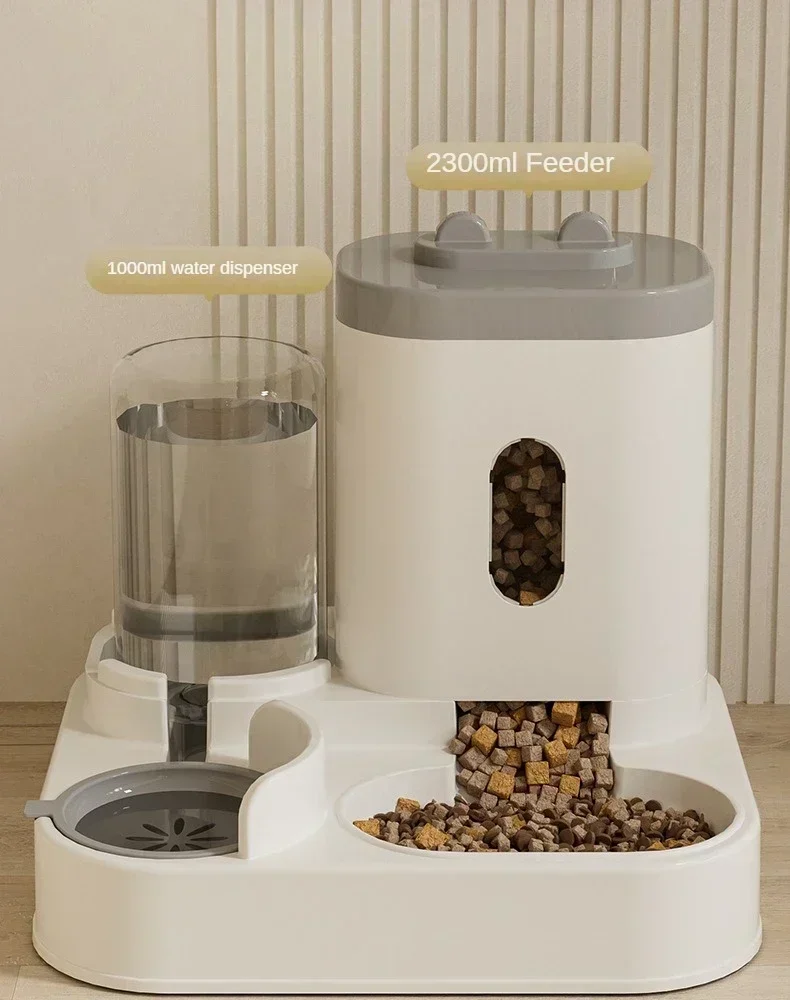 Automatic Feeder Cat Dog Food Bowl With Water Fountain Pet Large Capacity Raised Stand Dish Bowl For Cat Drinker Accessories Automatic Feeder Cat Dog Food Bowl With Water Fountain Pet Large Capacity Raised Stand Dish Bowl For Cat Drinker Accessories
