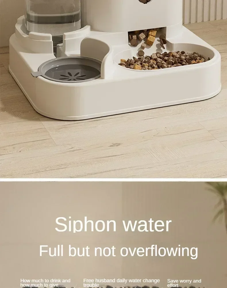 Automatic Feeder Cat Dog Food Bowl With Water Fountain Pet Large Capacity Raised Stand Dish Bowl For Cat Drinker Accessories Automatic Feeder Cat Dog Food Bowl With Water Fountain Pet Large Capacity Raised Stand Dish Bowl For Cat Drinker Accessories