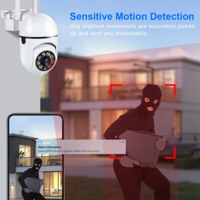 8MP Wireless Security Surveillance PTZ Camera Wifi IP Outdoor 4X Zoom Cameras AI Human Tracking Two-way Audio HD Night Color Cam - Image 3