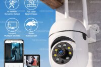 8MP Wireless Security Surveillance PTZ Camera Wifi IP Outdoor 4X Zoom Cameras AI Human Tracking Two-way Audio HD Night Color Cam