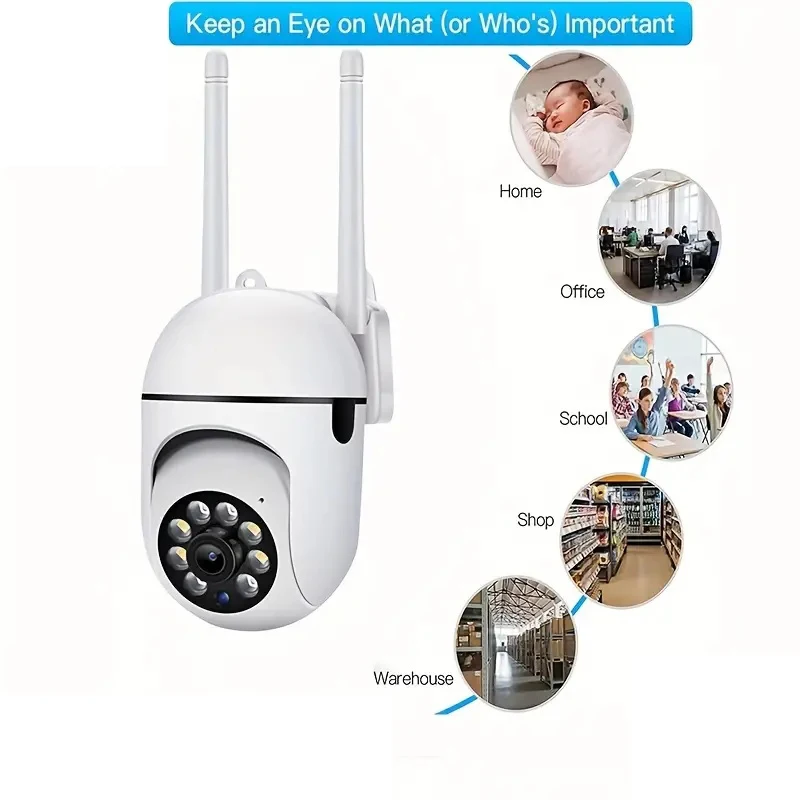 1080P HD PTZ 2.4G WIFI IP Camera Audio CCTV Surveillance Cam Outdoor Night Vision Wireless Waterproof Security Protection