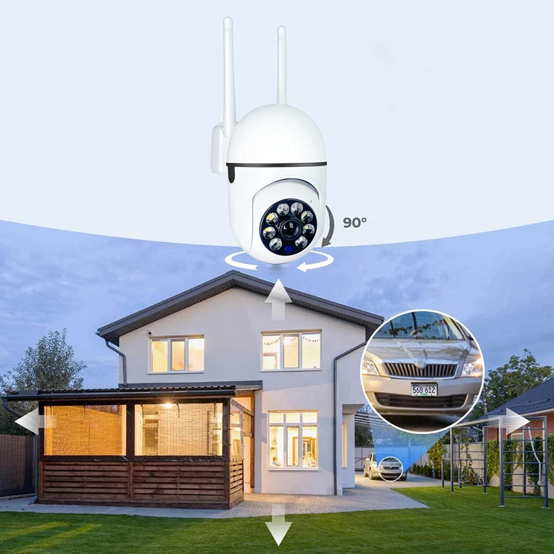 1080P HD PTZ 2.4G WIFI IP Camera Audio CCTV Surveillance Cam Outdoor Night Vision Wireless Waterproof Security Protection