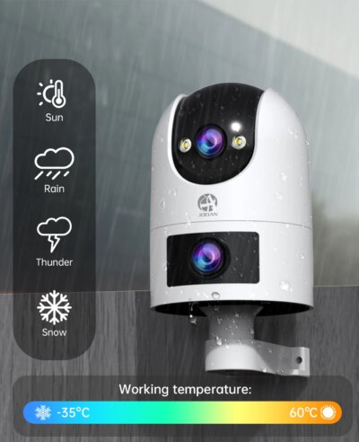 JOOAN 4K Outdoor WiFi Surveillance Camera Dual Lens External 5G Wifi IP Cameras Auto Tracking Security PTZ Cam CCTV Audio Video - Image 5