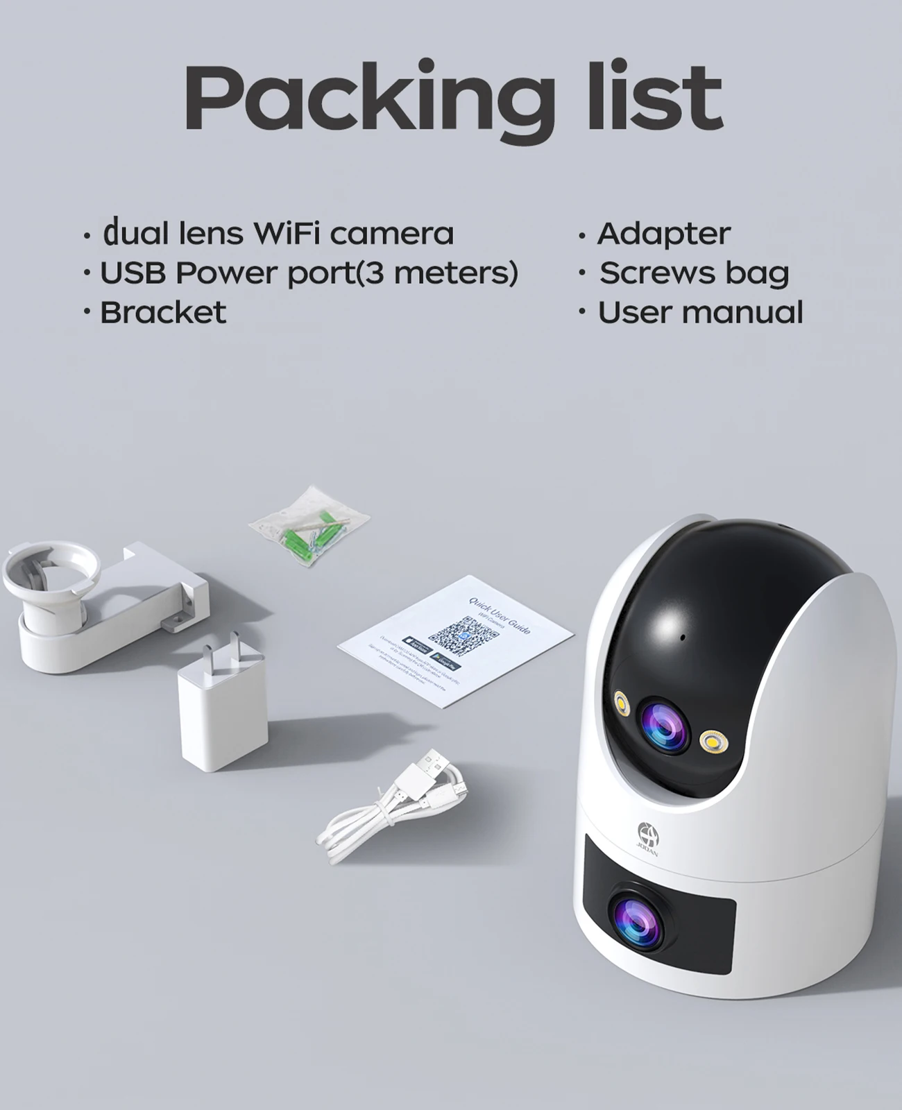 JOOAN 4K Outdoor WiFi Surveillance Camera Dual Lens External 5G Wifi IP Cameras Auto Tracking Security PTZ Cam CCTV Audio Video JOOAN 4K Outdoor WiFi Surveillance Camera Dual Lens External 5G Wifi IP Cameras Auto Tracking Security PTZ Cam CCTV Audio Video