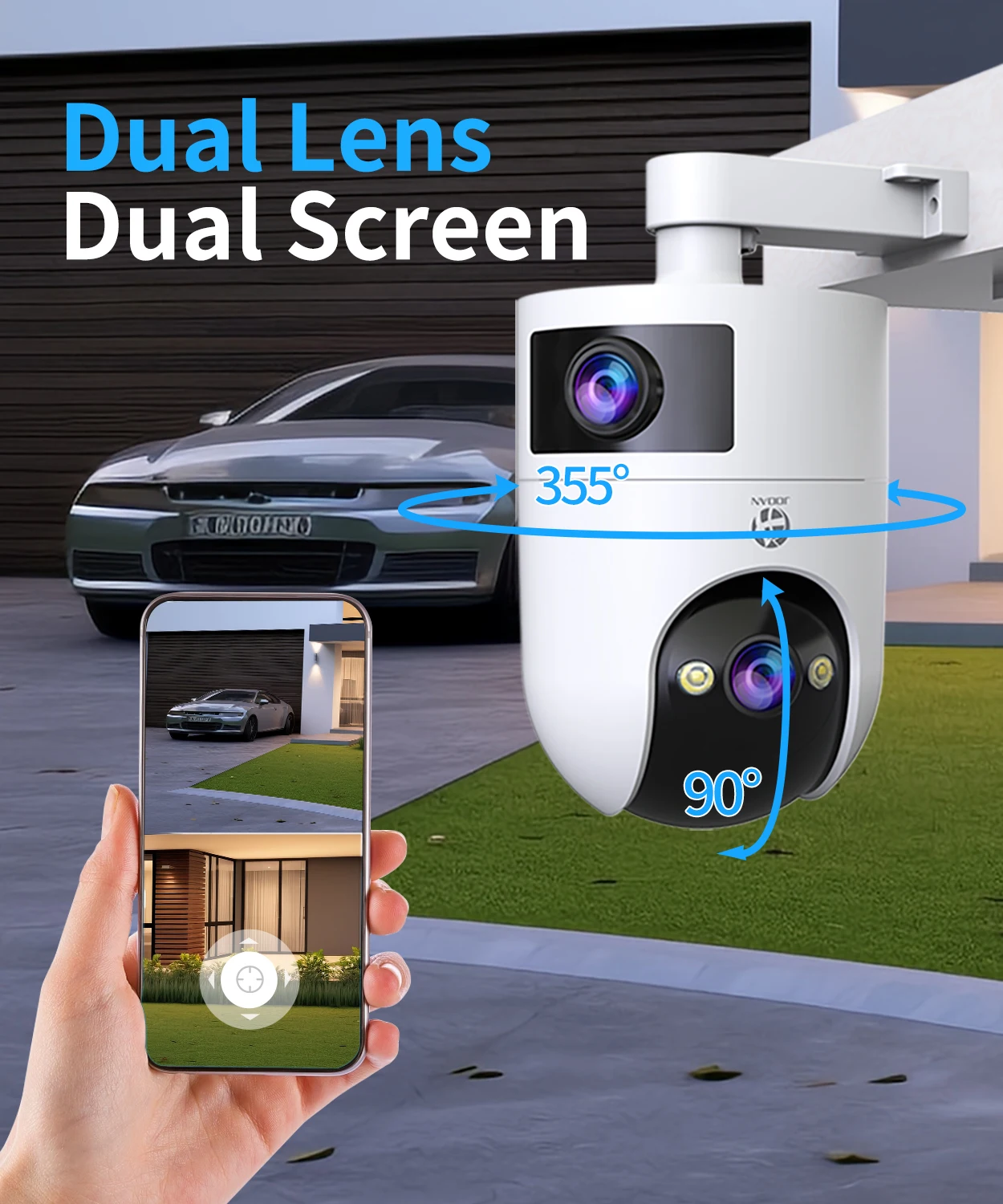 JOOAN 4K Outdoor WiFi Surveillance Camera Dual Lens External 5G Wifi IP Cameras Auto Tracking Security PTZ Cam CCTV Audio Video JOOAN 4K Outdoor WiFi Surveillance Camera Dual Lens External 5G Wifi IP Cameras Auto Tracking Security PTZ Cam CCTV Audio Video