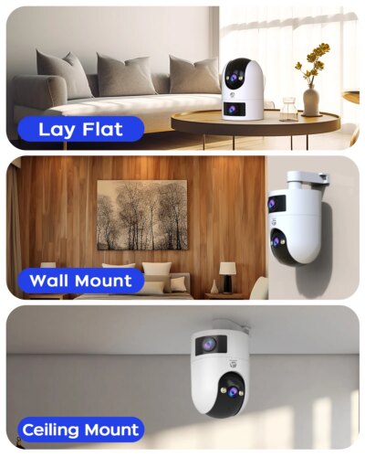 JOOAN 4K Outdoor WiFi Surveillance Camera Dual Lens External 5G Wifi IP Cameras Auto Tracking Security PTZ Cam CCTV Audio Video - Image 6