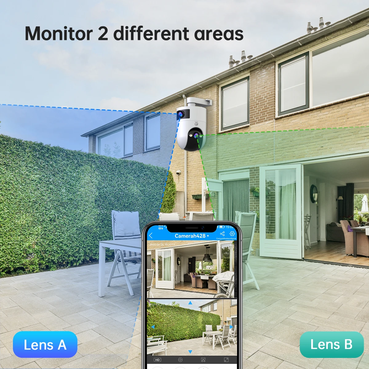 JOOAN 4K Outdoor WiFi Surveillance Camera Dual Lens External 5G Wifi IP Cameras Auto Tracking Security PTZ Cam CCTV Audio Video JOOAN 4K Outdoor WiFi Surveillance Camera Dual Lens External 5G Wifi IP Cameras Auto Tracking Security PTZ Cam CCTV Audio Video