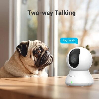 Blurams 2.4＆5G WiFi Indoor Camera, 2K, 360° PTZ Pet Dog IP CCTV Camera with Phone App, 2-Way Talk, Night Vision, for Home Securi - Image 5