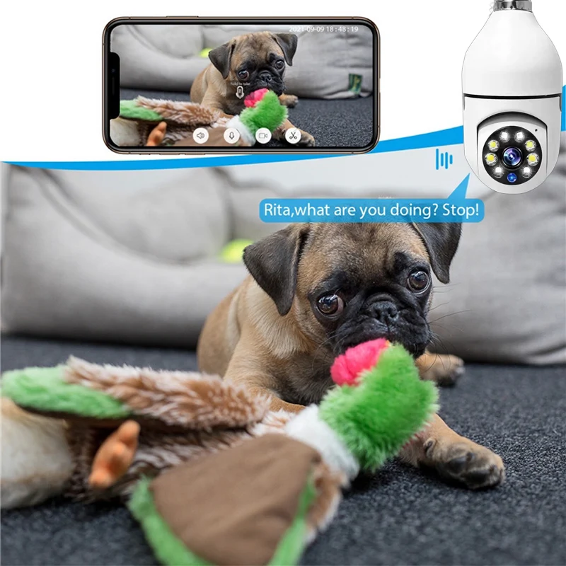 Wifi IP E27 Bulb Surveillance Camera Night Vision Wireless Home Camera CCTV Video Security Protection Baby Mini Cam