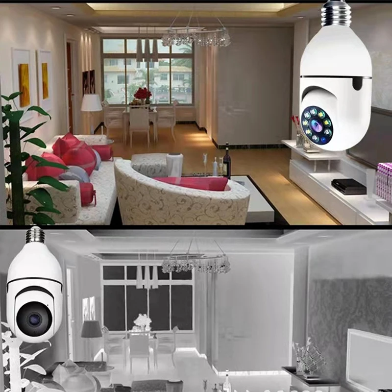 Wifi IP E27 Bulb Surveillance Camera Night Vision Wireless Home Camera CCTV Video Security Protection Baby Mini Cam