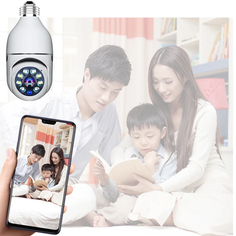 Wifi IP E27 Bulb Surveillance Camera Night Vision Wireless Home Camera CCTV Video Security Protection Baby Mini Cam