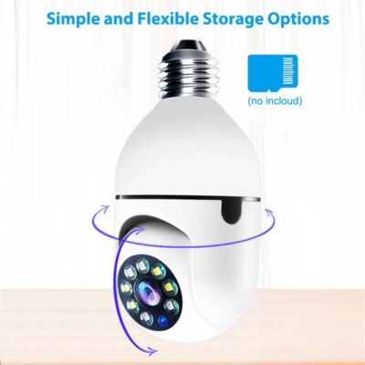 Wifi IP E27 Bulb Surveillance Camera Night Vision Wireless Home Camera CCTV Video Security Protection Baby Mini Cam - Image 2