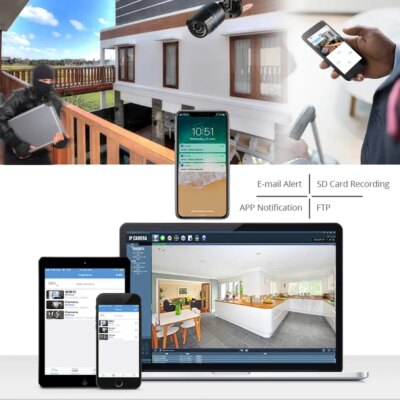 4MP 1080P IP Camera Outdoor WiFi Security Camera Wireless Video Surveillance Wi Fi Bullet CCTV HD Camara CamHipro CamHi Cam - Image 3
