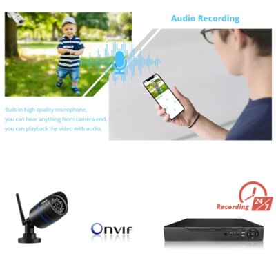 4MP 1080P IP Camera Outdoor WiFi Security Camera Wireless Video Surveillance Wi Fi Bullet CCTV HD Camara CamHipro CamHi Cam - Image 4