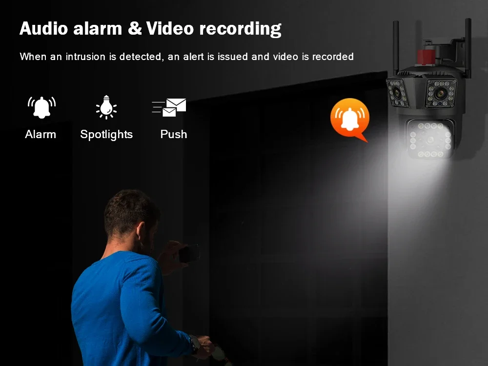 12MP Three Screen WIFI IP Camera Outdoor Three Lens PTZ Cam Ai Human Detection Waterproof Wireless CCTV Video Security Cameras 12MP Three Screen WIFI IP Camera Outdoor Three Lens PTZ Cam Ai Human Detection Waterproof Wireless CCTV Video Security Cameras