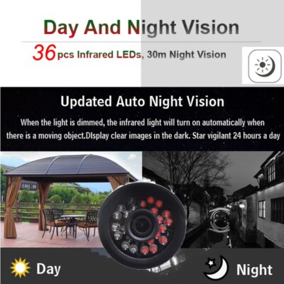JIENUO AHD Camera Security Surveillance 720P 1080P 4MP 5MP Analog Infrared Night Vision CCTV Outdoor Waterproof 2mp Hd Home Cam - Image 2