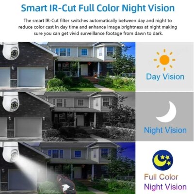 Tuya 5MP Wifi IP Camera Color night vision Outdoor Auto Tracking Wireless PTZ CCTV Security Surveillance Camera Smart Life Cam - Image 4