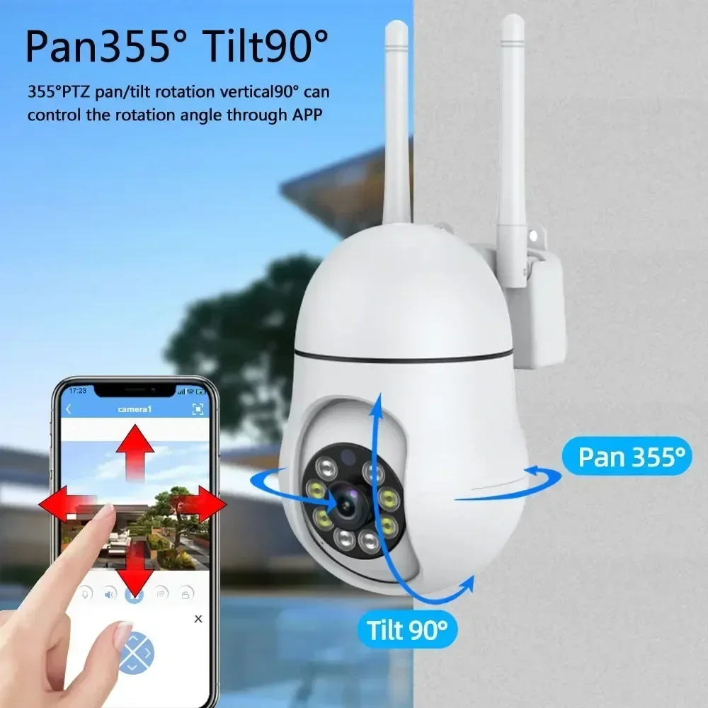 Tuya 5MP Wifi IP Camera Color night vision Outdoor Auto Tracking Wireless PTZ CCTV Security Surveillance Camera Smart Life Cam