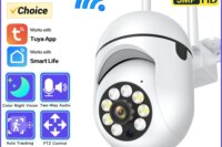 Tuya 5MP Wifi IP Camera Color night vision Outdoor Auto Tracking Wireless PTZ CCTV Security Surveillance Camera Smart Life Cam