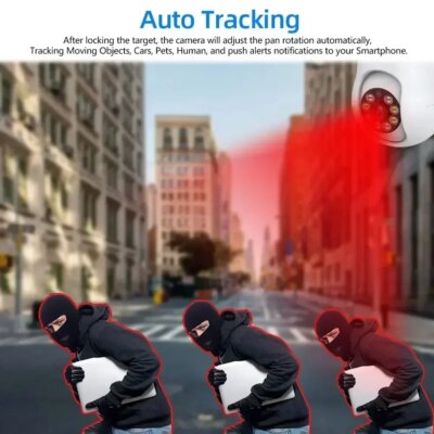 Tuya 5MP Wifi IP Camera Color night vision Outdoor Auto Tracking Wireless PTZ CCTV Security Surveillance Camera Smart Life Cam - Image 3