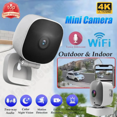 4K Mini WiFi Camera IP/AP Remote Monitor Cloud Storage 2-Way Audio Motion Detection Camcorder Surveillance Security Cam 2025 NEW
