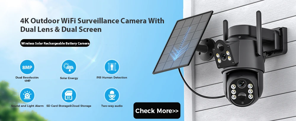 12MP 6K WiFi IP Camera Outdoor 8X Zoom Dual Screens 6MP PTZ Wifi Surveillance Camera Night Vision ICSEE APP CAM Human Detection