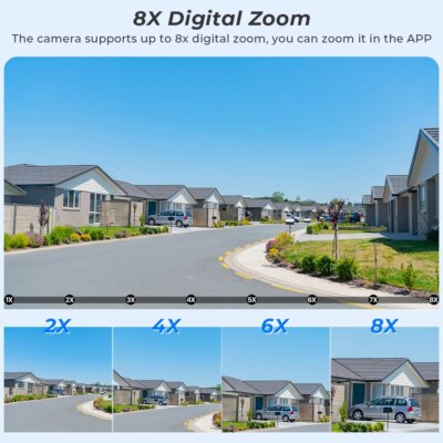 12MP 6K WiFi IP Camera Outdoor 8X Zoom Dual Screens 6MP PTZ Wifi Surveillance Camera Night Vision ICSEE APP CAM Human Detection - Image 4
