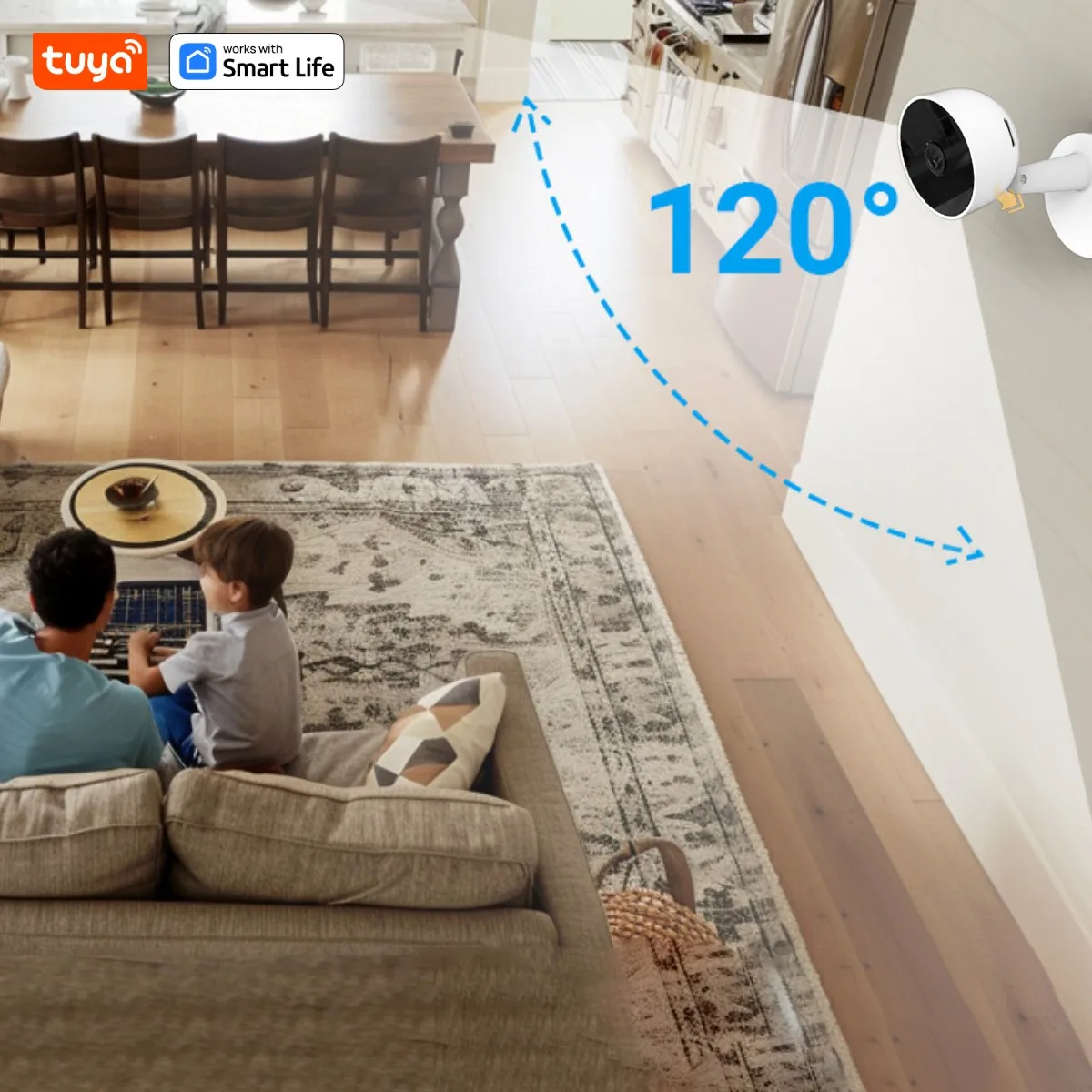 5G & 2.4G Tuya Smart Indoor/Outdoor Security Camera for Home,Baby/Elder/Pet Camera With Phone App,Color Night Vision 2-Way Audio