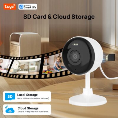 5G & 2.4G Tuya Smart Indoor/Outdoor Security Camera for Home,Baby/Elder/Pet Camera With Phone App,Color Night Vision 2-Way Audio - Image 6