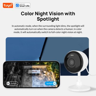 5G & 2.4G Tuya Smart Indoor/Outdoor Security Camera for Home,Baby/Elder/Pet Camera With Phone App,Color Night Vision 2-Way Audio - Image 2