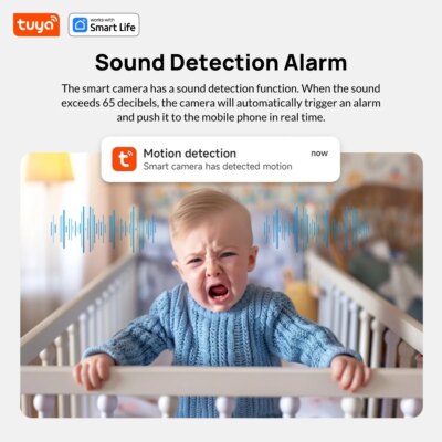 5G & 2.4G Tuya Smart Indoor/Outdoor Security Camera for Home,Baby/Elder/Pet Camera With Phone App,Color Night Vision 2-Way Audio - Image 4