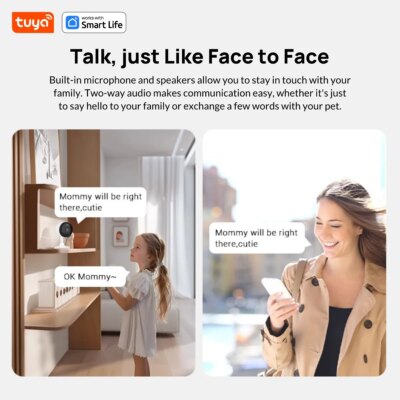 5G & 2.4G Tuya Smart Indoor/Outdoor Security Camera for Home,Baby/Elder/Pet Camera With Phone App,Color Night Vision 2-Way Audio - Image 5