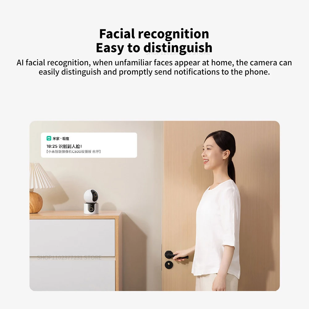 Xiaomi C500 Smart Camera Dual Lens PTZ 360° Pets&Facial Detection 4 Million pixels Full Color Night Vision WiFi 6 For MiHome app