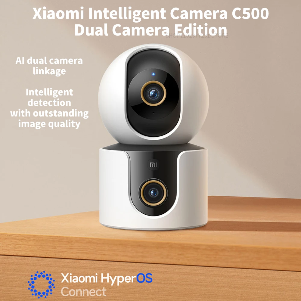 Xiaomi C500 Smart Camera Dual Lens PTZ 360° Pets&Facial Detection 4 Million pixels Full Color Night Vision WiFi 6 For MiHome app
