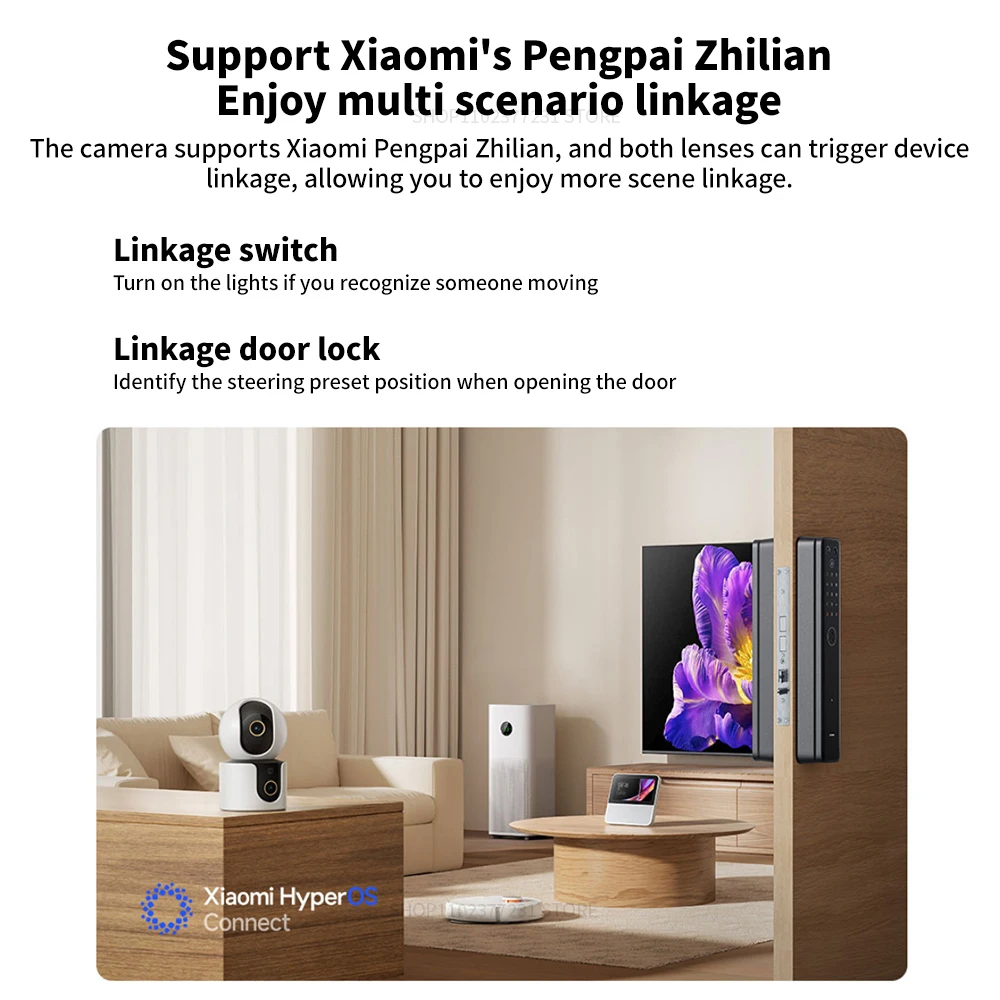 Xiaomi C500 Smart Camera Dual Lens PTZ 360° Pets&Facial Detection 4 Million pixels Full Color Night Vision WiFi 6 For MiHome app