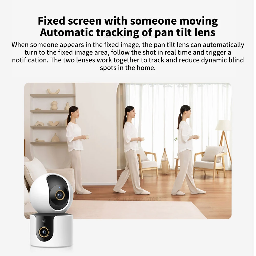 Xiaomi C500 Smart Camera Dual Lens PTZ 360° Pets&Facial Detection 4 Million pixels Full Color Night Vision WiFi 6 For MiHome app