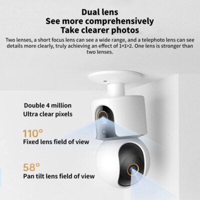 Xiaomi C500 Smart Camera Dual Lens PTZ 360° Pets&Facial Detection 4 Million pixels Full Color Night Vision WiFi 6 For MiHome app - Image 4
