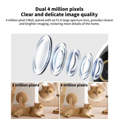 Xiaomi C500 Smart Camera Dual Lens PTZ 360° Pets&Facial Detection 4 Million pixels Full Color Night Vision WiFi 6 For MiHome app - Image 3