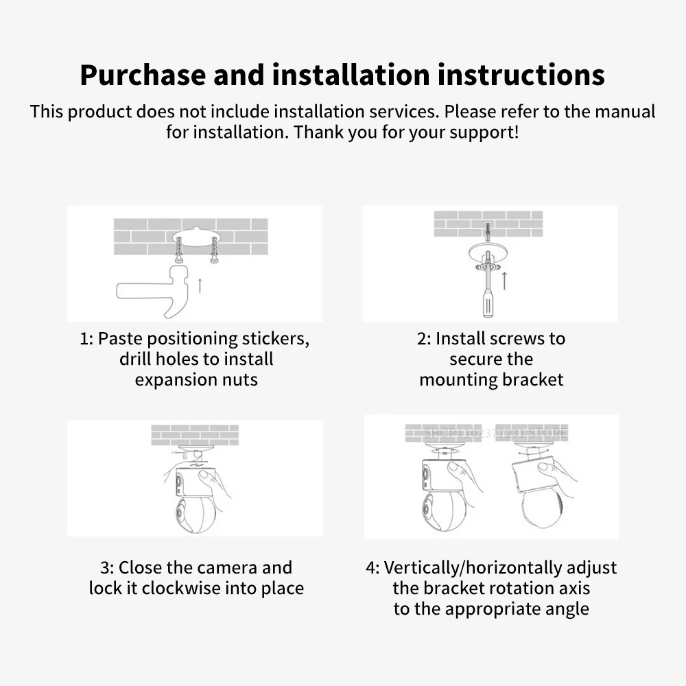 Xiaomi C500 Smart Camera Dual Lens PTZ 360° Pets&Facial Detection 4 Million pixels Full Color Night Vision WiFi 6 For MiHome app
