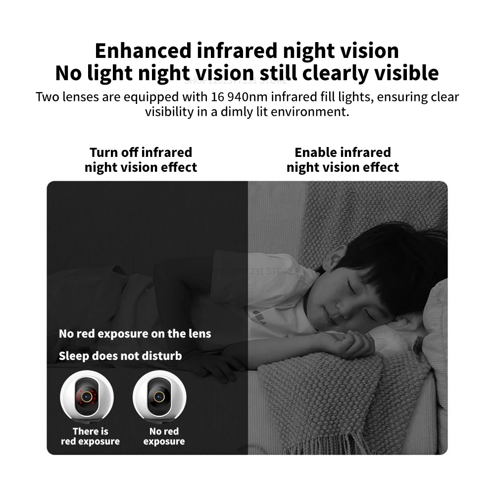 Xiaomi C500 Smart Camera Dual Lens PTZ 360° Pets&Facial Detection 4 Million pixels Full Color Night Vision WiFi 6 For MiHome app
