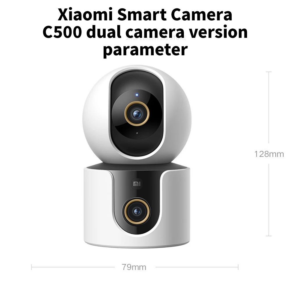 Xiaomi C500 Smart Camera Dual Lens PTZ 360° Pets&Facial Detection 4 Million pixels Full Color Night Vision WiFi 6 For MiHome app
