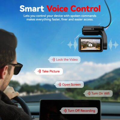 REDTIGER A4 Dash Camera Front and Rear 4k Dash Cam  Drive Recorder for WiFi GPS Car Dvr for 24H Parking Mode Black Box for Car - Image 5