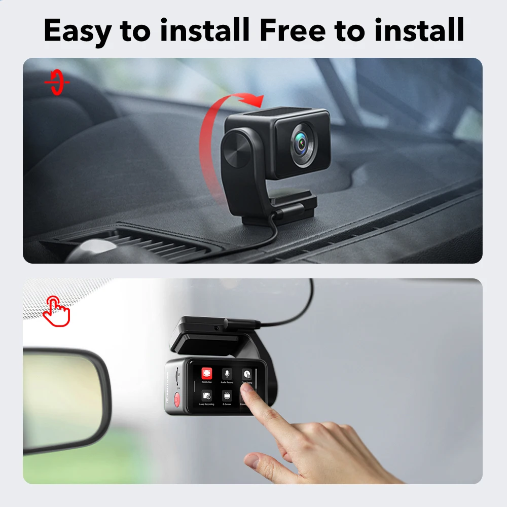 REDTIGER A4 Dash Camera Front and Rear 4k Dash Cam  Drive Recorder for WiFi GPS Car Dvr for 24H Parking Mode Black Box for Car
