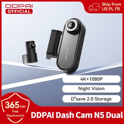 DDPAI Dash Cam N5 Dual Front and Rear 4K Ultra HD Resolution  Dash Camera NightVIS ADAS GPS Auto record