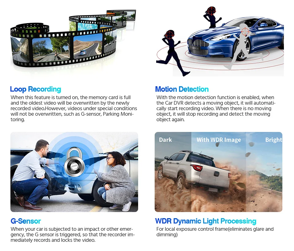 4K Dash Cam Car DVR Support WIFI GPS 4K Front And 1080P Rear Rear Camera Dual Lens Night Vision Video Recorder Black Box