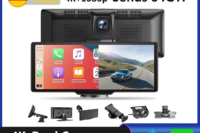 XGODY 10.26" 4K Dash Cam Wireless Carplay Android Auto Car DVR WiFi Navigation Rearview Camera Dashboard Video