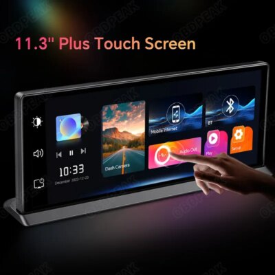 11.3 inch Car DVR 4K Dash Cam Dual Lens Wireless Carplay & Android Auto Video Recorder Monitor GPS Navigation 5G Wifi FM AUX - Image 5