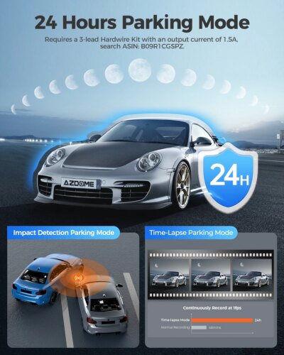 AZDOME Dash Cam GS63H 4K HD Dash Car Camera Night Vision WDR Car DVR Built-In GPS Wi-Fi G-Sensor Motion Detection - Image 5