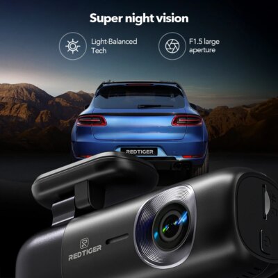 REDTIGER F9 Dash Cam 4K Front and Rear WiFi GPS Car Camera for Parking Mode Car Dvr for Night Vision Car Recorder By App Control - Image 4